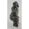 Image 4 : HUMAN CARRYING ANIMAL HIDE - SIGNED - STONE & LEATHER