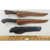 Image 4 : LOT OF 3 - CAMPING KNIVES W/ SHEATHS
