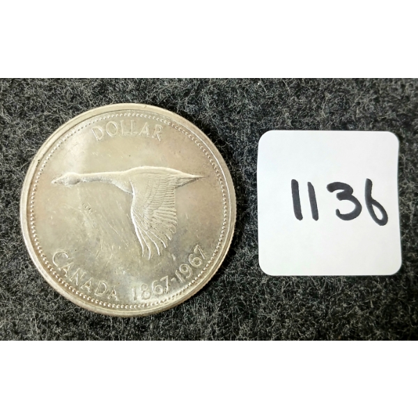 1967 CDN SILVER DOLLAR - CANADIAN GOOSE