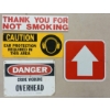 Image 1 : LOT OF 4 - PLASTIC SIGNS - PPE, NO SMOKING, DANGER, ETC