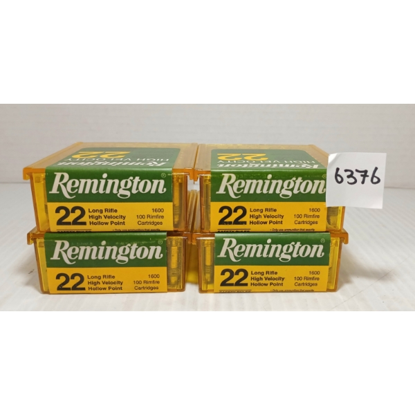 AMMO: 400X REMINGTON .22 LR - 36GR - HP - FACTORY SEALED