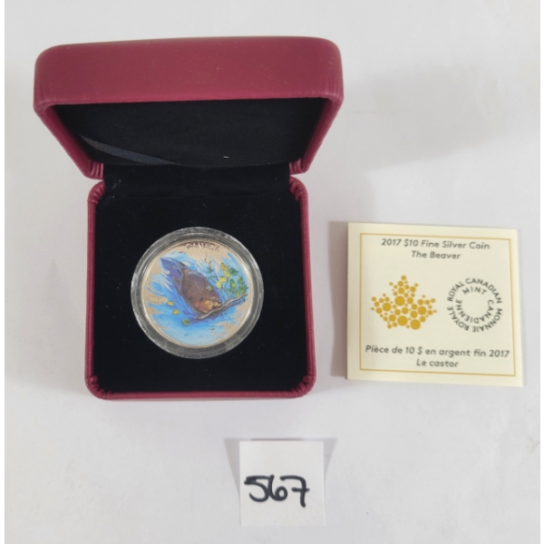 2017 RCM $10 SILVER COIN - ICONIC CANADA: THE BEAVER
