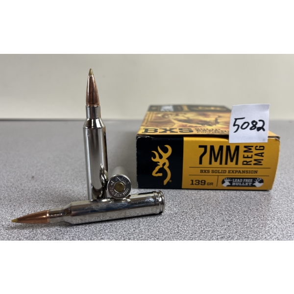 AMMO: 20X BROWNING 7MM REM MAG - 139 GR LEAD-FREE BXS