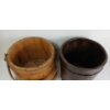 Image 4 : LOT OF 2 - PRIMITIVE WOOD BANDED PAILS