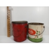 Image 3 : LOT OF 2 - TIN CANS - INCL PURE CANADIAN HONEY & BURNS SHAMROCK LARD