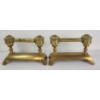 Image 3 : LOT OF 4 - BRASS FIREPLACE ACCESSORIES - INCL PAIR OF FIRE IRONS