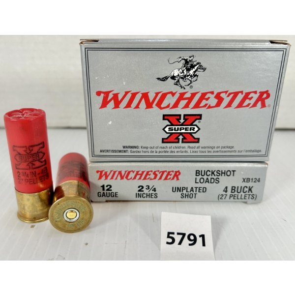 AMMO: 10X WINCHESTER 12 GA 2-3/4 IN - #4 BUCK SHOT