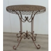 Image 4 : WROUGHT IRON GARDEN TABLE W/ GLASS TOP