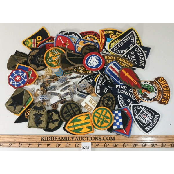 JOB LOT - CDN POLICE & MILITARY PATCHES & PINS