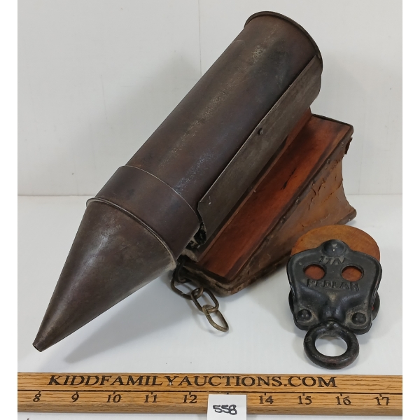 LOT OF 2 - PRIMITIVE SMOKER & PULLEY