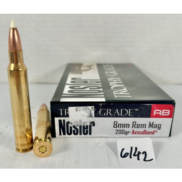 AMMO: 20X NOSLER 8 MM REM MAG - 200 GR POLY TIP