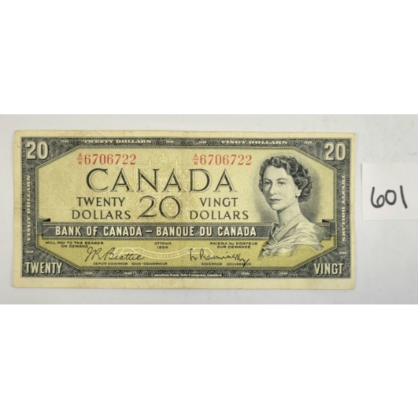 1954 CDN $20 BANKNOTE
