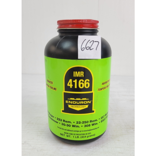 POWDER: APPROX 1LBS IMR 4166 POWDER
