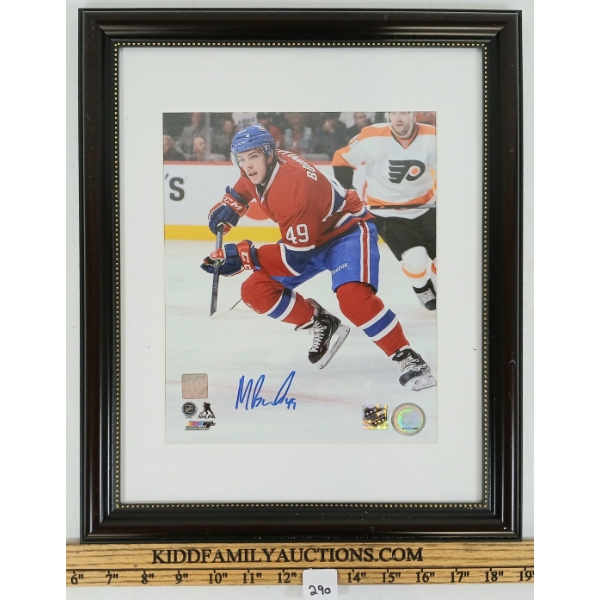 MICHAEL BOURNIVAL - MONTREAL CANADIENS AUTOGRAPHED PHOTO - FRAMED