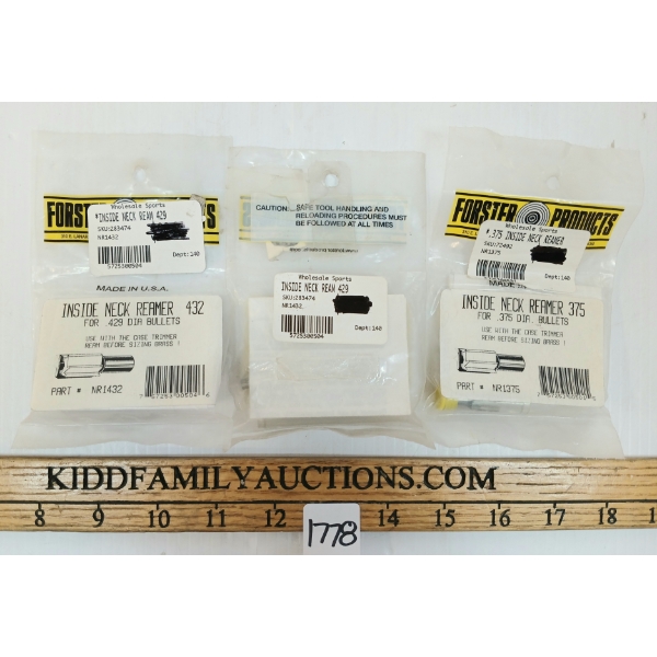 LOT OF 3 - FORSTER PRODUCTS INSIDE NECK REAMERS - 375, 429 & 432
