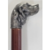 Image 3 : RED WOOD WALKING STICK W/ DOG HEAD POMMEL