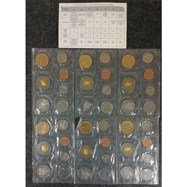 LOT OF 6 - 2000 CDN UNCIRCULATED PROOF SETS