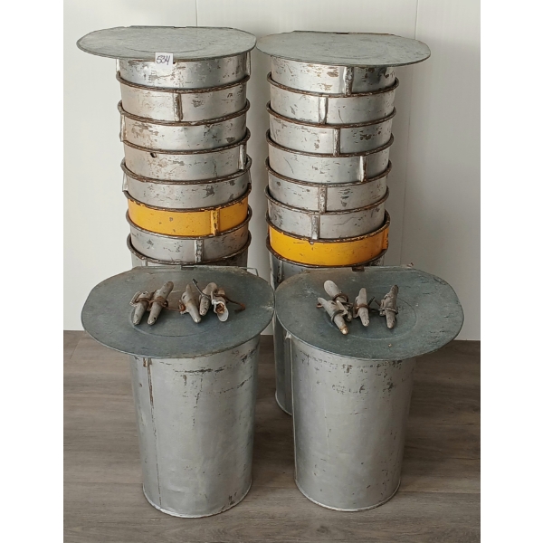 LOT OF 31 - METAL MAPLE SYRUP PAILS, SPOUTS & LIDS