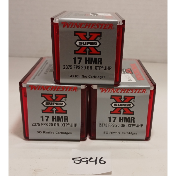 AMMO: 150X WINCHESTER SUPER X .17 HMR - 20GR - JHP