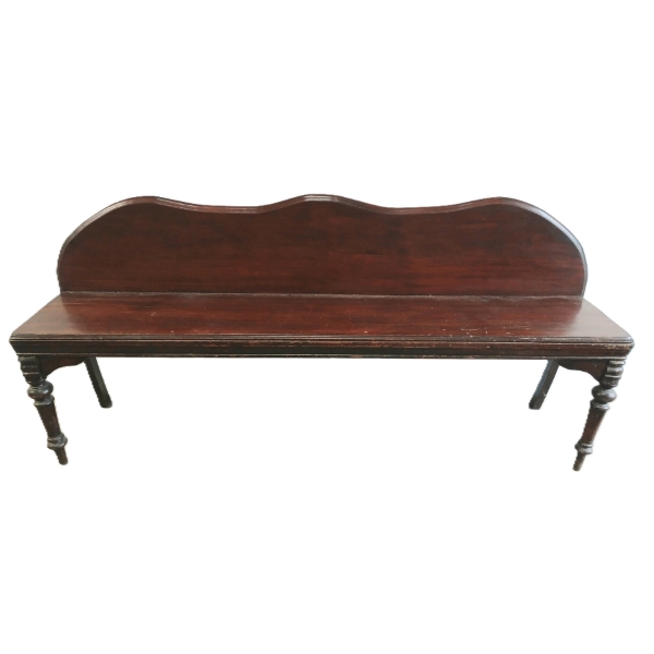 MAHOGANY GEORGIAN STYLE BENCH - CIRCA LATE 19TH - EARLY 20TH CENTURY