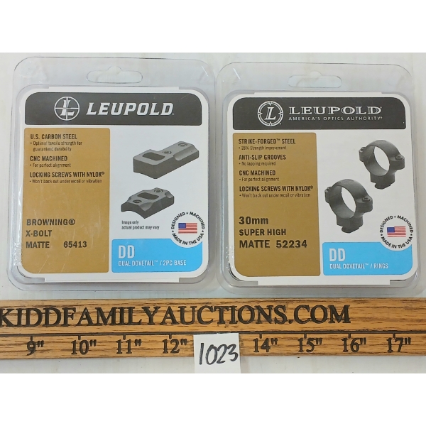 LOT OF 2 - LEUPOLD X-BOLT BASE & 30MM SCOPE RINGS