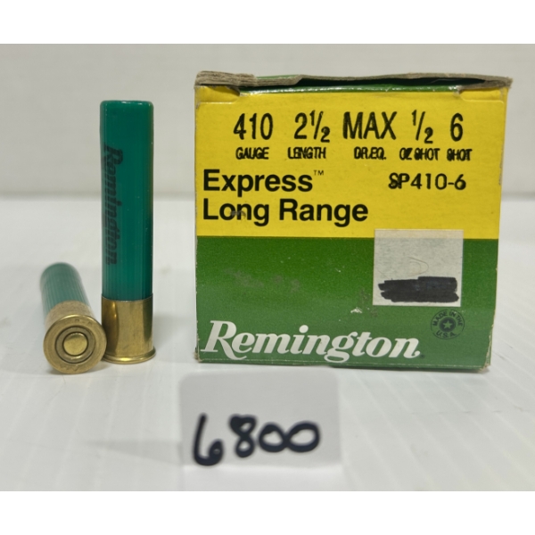 AMMO: 25X REMINGTON .410 GA 2-1/2 IN - #6