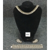 Image 1 : LOT OF 3 - SHERMAN RHINESTONE BRACELET, CHOKER & PAIR OF EARRINGS