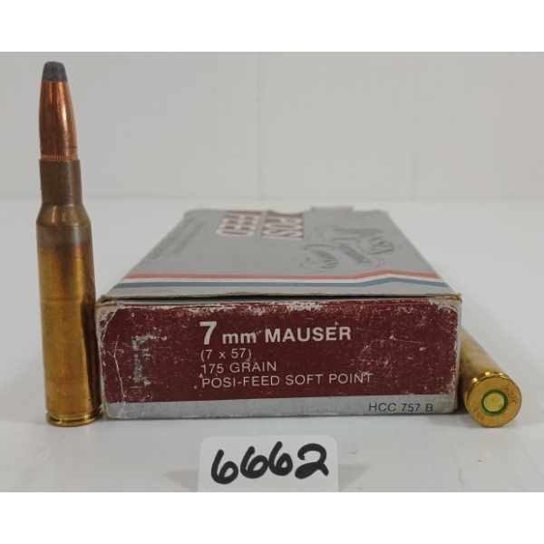 AMMO: 20X HANSEN CARTRIDGE CO. 7MM MAUSER - 175 GR. SP