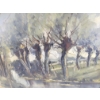 Image 2 : FENCED OFF WATERFALL BY JAN VEER (PRS DUTCH ARTIST) - FRAMED OIL ON CANVAS