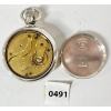 Image 2 : COLUMBUS WATCH CO. POCKET WATCH - MFG 1889 - 18 SZ - 7 JEWEL