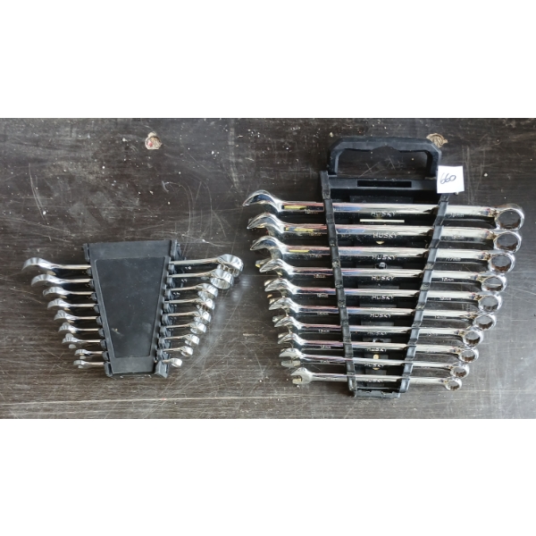 LOT OF 2 - COMBINATION WRENCH SETS - INCL HUSKY & PITTSBURGH