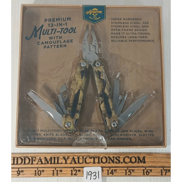 ADVENTURE IS OUT THERE 12 IN 1 CAMO MULTI-TOOL