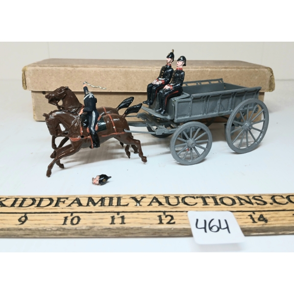 BRITAINS SOLDIERS LEAD FIGURES - HORSE DRAWN CART