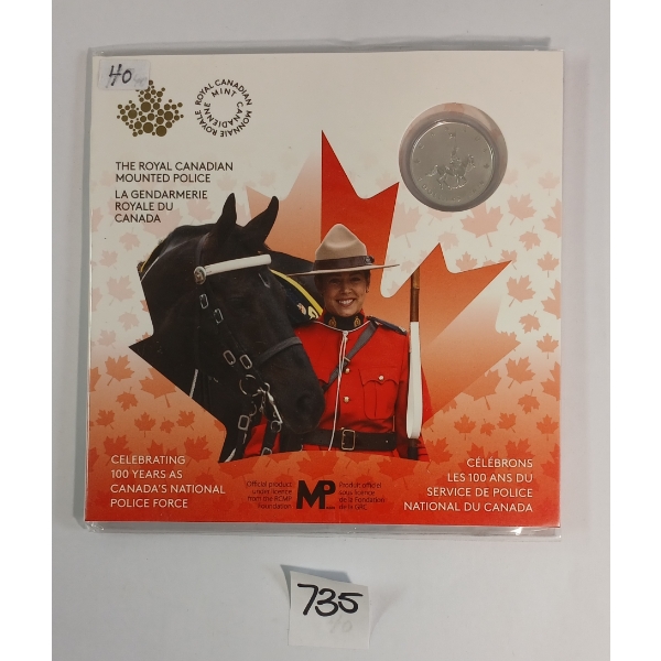 2020 RCM $5 SILVER COIN - CELEBRATING 100 YEARS AS CANADA'S NATIONAL POLICE FORCE