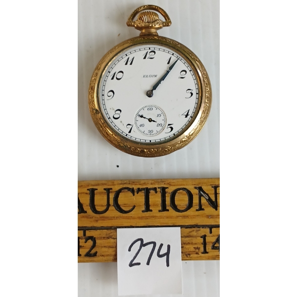 MEN'S ELGIN POCKET WATCH  - 15 JEWEL - SCREWSET OPENFACE PENDANT 