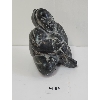Image 4 : STONE CARVED SITTING PERSON - SIGNED - STONE