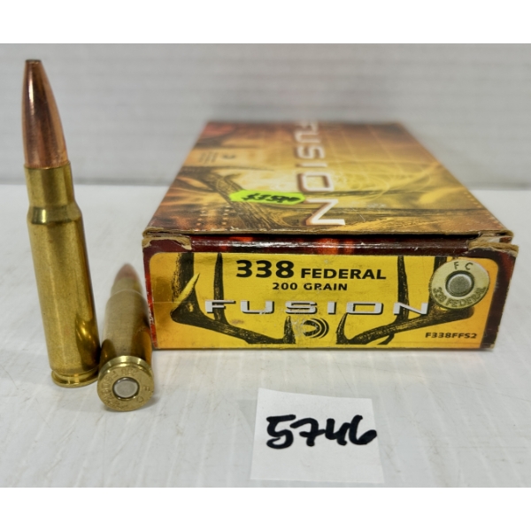 AMMO: 20X FEDERAL .338 FEDERAL 200GR.SP