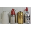 Image 2 : LOT OF 3 - SELTZ WATER W/ METAL COVER, K-M CHARGET, & BRONZE BOTTLE COVER