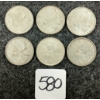 Image 1 : LOT OF 6 - 1957-1968 CDN 25 CENT COINS