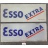Image 1 : PAIR OF ESSO EXTRA GAS PUMP PLATES