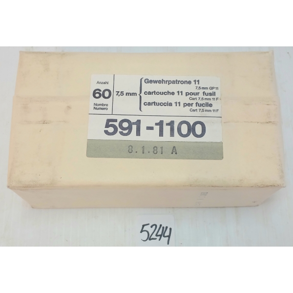 AMMO: QTY OF 7.5XSS SWISS - SEALED