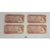 Image 1 : LOT OF 4 - 1974 CDN $2 BANKNOTES