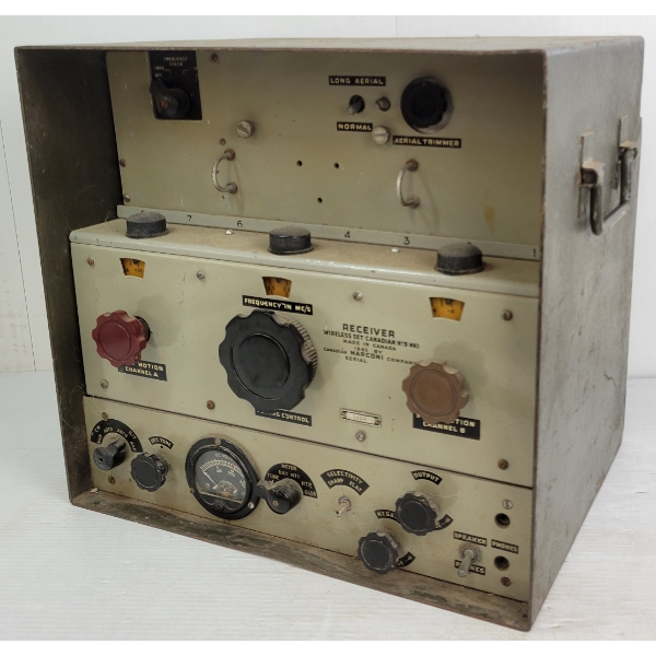 1943 CDN MARCONI CO. RECEIVER WIRELESS SET NO. 9 MK I 
