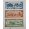 Image 2 : LOT OF 3 - CDN 1954 $1 $2 & $5 BANKNOTES