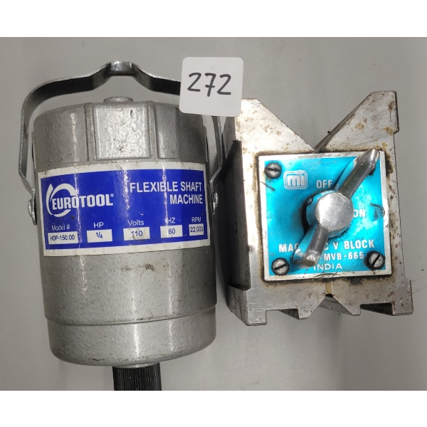 LOT OF 2 - MAGNETIC V BLOCK & FLEXIBLE SHAFT MACHINE