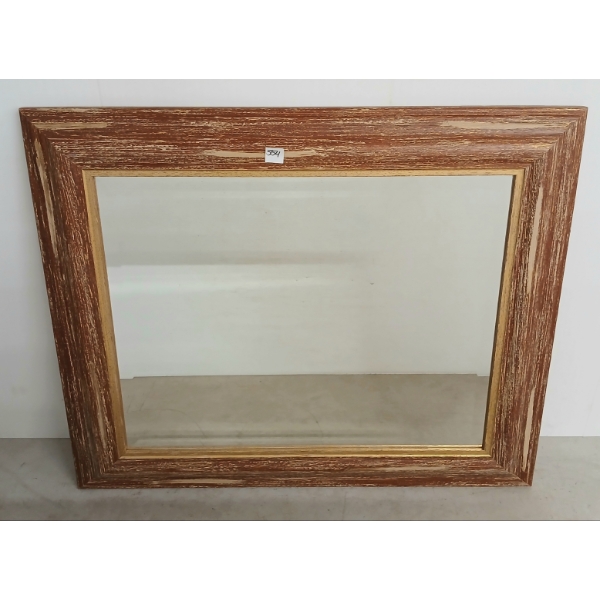 WALL MIRROR W/ GOLD BRUSHED FRAME