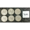 Image 1 : LOT OF 6 - 1947 CDN 25 CENT COINS 