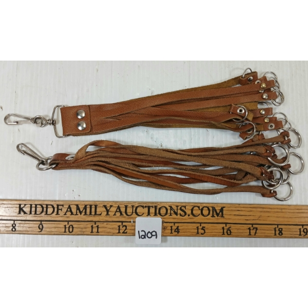 LOT OF 2 - LEATHER GAME BIRD CARRIERS