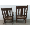 Image 5 : PAIR OF MR & MRS SOLID OAK CHAIRS