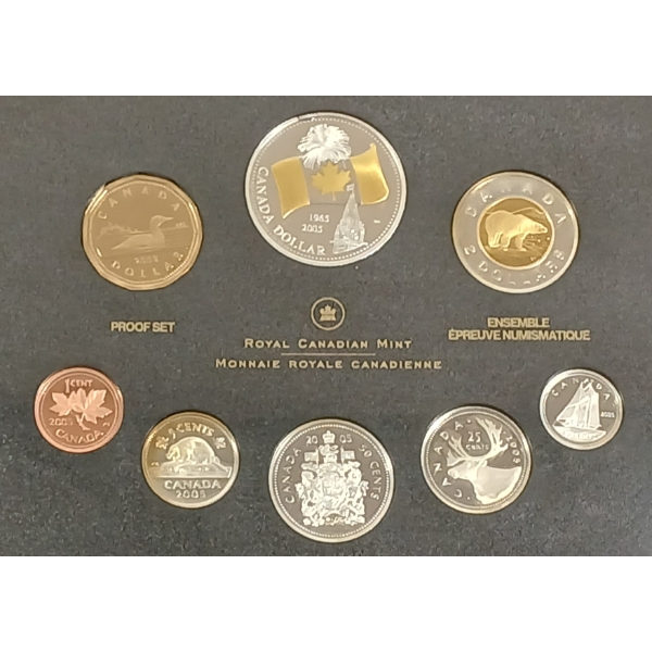 2005 RCM UNCIRCULATED DOUBLE DOLLAR PROOF SET - 40TH ANN. OF CDN FLAG